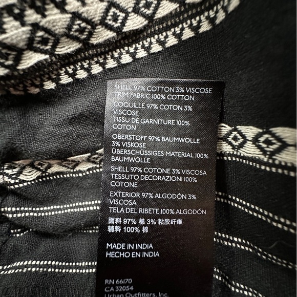 ANTHROPOLOGIE NWOT ESSENTIAL BEACH PANTS BLACK & WHITE TASSEL TIES | SMA… - Picture 10 of 11